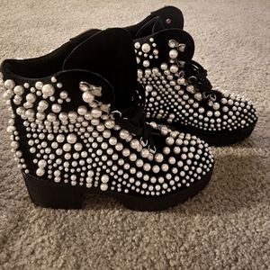 Dolls kill x Azalea Wang pearl boots